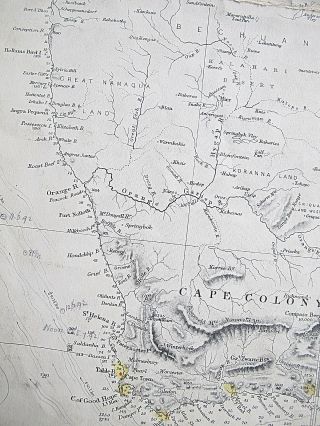 AFRICA WEST COAST CAMEROON ANGOLA NAMIBIA ETC.  ANTIQUE ADMIRALTY CHART MAP 1871 3