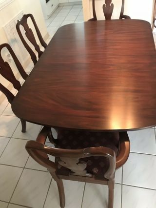 HENKEL HARRIS Mahogany Model 2208 Dining Room Table,  leafs,  chairs,  full pads 3