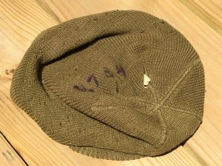 100 WW2 Jeep or Mechanics Wool Knit Cap,  Size Large,  From Estate 3