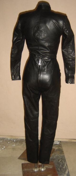 Real leather COW hide leather catsuit dress mistress dress ladies fetish gothic 2