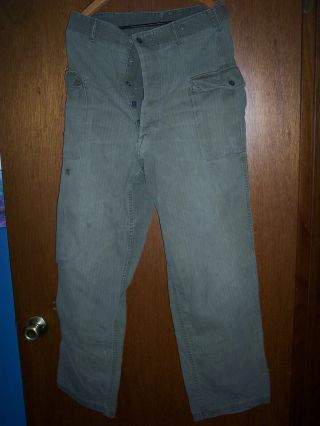 Vintage Korean War Era US Army Fatigue pants With 13 Star Buttons 3