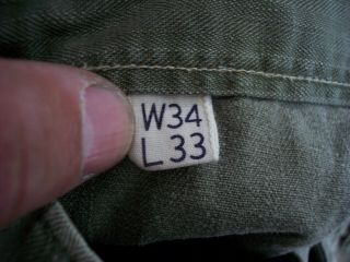 Vintage Korean War Era US Army Fatigue pants With 13 Star Buttons 5