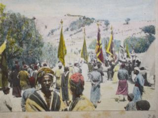 Victorian photographs of ' Nevi Moussa ' procession,  Jerusalem,  1891 6