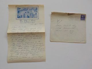 Koreann War Letter 1950 Running Of Bulls Stationary Lagens Field Azores Vtg Nr