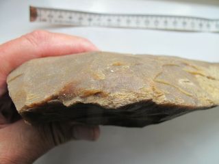 Palaeolithic flint large hand axe approx 1kg labelled Boscombe Station 4