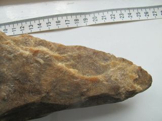 Palaeolithic flint large hand axe approx 1kg labelled Boscombe Station 5