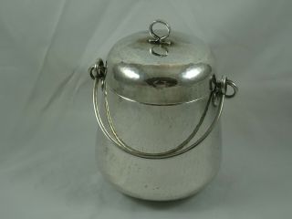 Rare Italian Solid Silver Ice Bucket,  643gm
