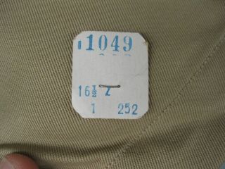 Vintage WWII Military Uniform Shirt Short Sleeve Khaki Size 16½ OLD STOCK 3