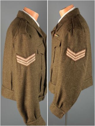 Vtg 1952 Korean War Canadian Army Wool Uniform Jacket Sz 9 Pants Sz 9 5463A 11