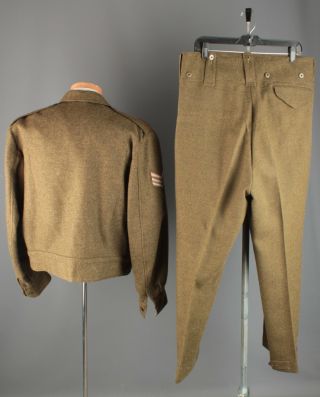 Vtg 1952 Korean War Canadian Army Wool Uniform Jacket Sz 9 Pants Sz 9 5463A 2