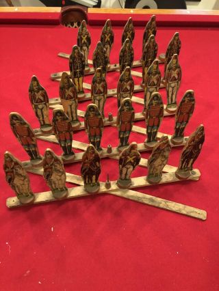 W.  S Reed Scissors Paper On Wood Toy Soldiers Litho Set.  Circa 1885