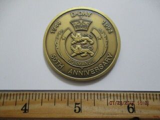 Ww2 D - Day 50th Challenge Coin American Legion 1944 1994 Normandie