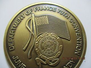 WW2 D - Day 50th Challenge Coin American Legion 1944 1994 Normandie 4