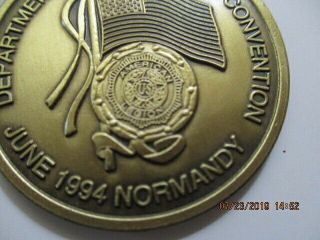 WW2 D - Day 50th Challenge Coin American Legion 1944 1994 Normandie 5