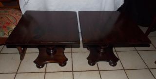 Pine Ethan Allen Old Tavern End Tables / Side Tables (t754)