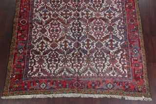 Vintage Heriz Serapi Persian Area Rug 8x12 All - Over IVORY Oriental Hand - Knotted 6