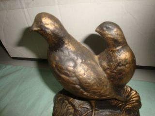 VINTAGE CAST IRON HUBLEY QUAIL FRED EVERETT 1934 DOORSTOP 4