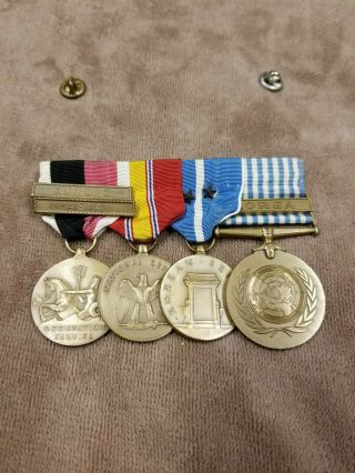 Navy Ww2 - Korean Medal Bar 4x Place Occupation And Korea Combat Service