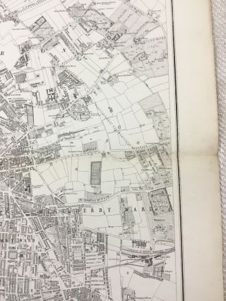 Antique Map Liverpool City Plan 19th Century Old Victorian England 10