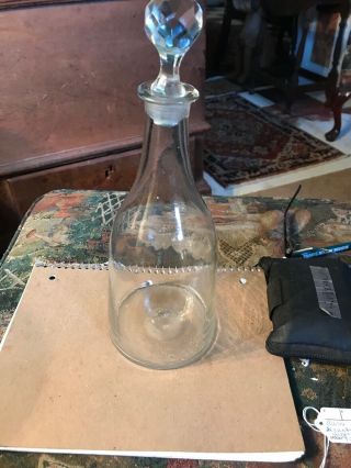 Revolutionary War 18th Century Tapered Shaped Wine Decanter Glass 1780 - 1820