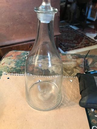 Revolutionary War 18th Century Tapered Shaped Wine Decanter Glass 1780 - 1820 3