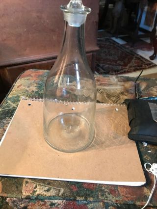 Revolutionary War 18th Century Tapered Shaped Wine Decanter Glass 1780 - 1820 8