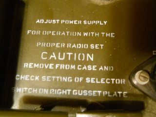 PRC 8 9 10 Radio Power Supply AM - 598 W/Power cord Mount 3