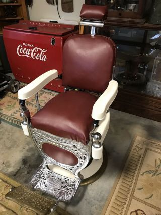 Theo A.  Kochs Vintage Antique Barber Chair