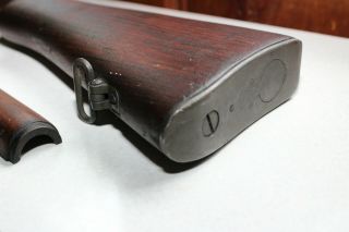 WWI WWII Enfield M1917 1917 Remington Full Rifle Stock w/Butt Plate & Handguard 9