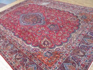 A Fantastic Old Handmade Mashade Khorason Oriental Xl Carpet (410 X 290 Cm)