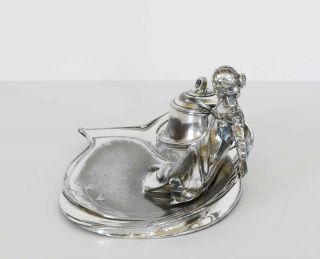Art Nouveau WMF Silver Plated INKWELL 109 3