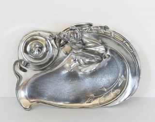 Art Nouveau WMF Silver Plated INKWELL 109 9