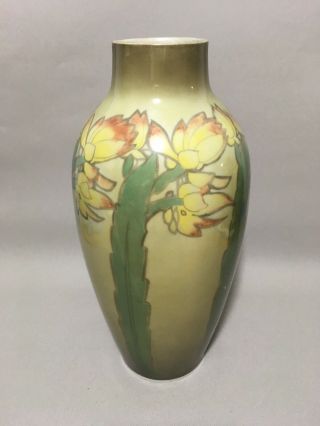 Hand Painted Arts & Crafts tall 10 