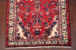 Vintage RED Bakhtiari Persian Oriental Area Rug Hand - Knotted Wool Carpet 4 ' x 7 ' 6