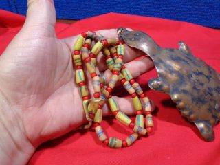 Fur Trade Hudson Bay Gorget Necklace & Beads FIGURAL TURTLE 5