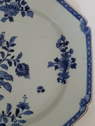 MAGNIFICENT VERY LARGE ANTIQUE CHINESE BLUE&WHITE PORCELAIN 18th C PLATE/DISH 1 6