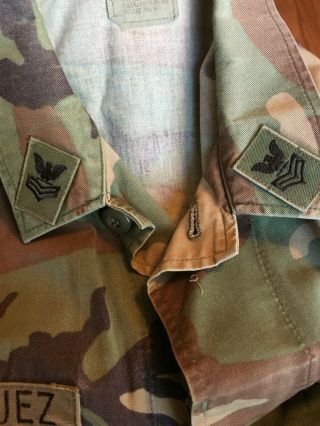 US Navy (SEABEES) Woodland Camouflage Jacket (Lg - Reg) & Trousers (Med - Reg) 12