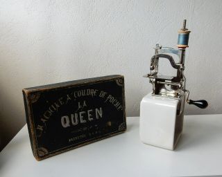 Rare.  Museum Hand Crank Sewing Machine Coudre Nähmaschine Maquina De Coser