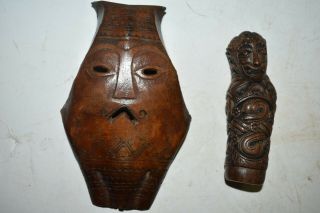Orig $399 2 Items,  Timor Shamans Amulet,  Bali Hilt 1900s 6 " Prov