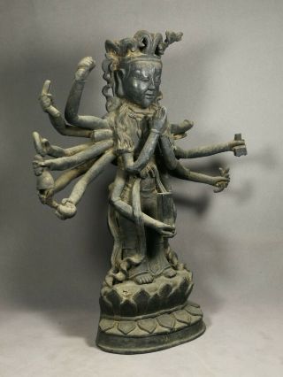 Chinese Bronze Guan Yin Buddha image with Multiple Arms 3