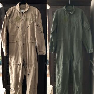 Cwu - 27/p Flyers Coveralls,  Flight Suit,  Fire Resistant Nomex,  Tan And Green,  40l