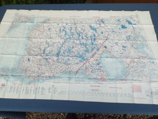 Cold War Period Raf " Silk " Escape And Evasion Map Of Norway And Finland 1953