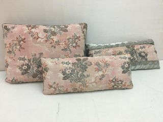 18th century pink/silver 1780 ' s French fabric.  17 x 7 - 1/2 