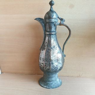 40 Old Rare Antique Islamic / Ottoman / Persian Carved Pot Arabic Dallah Copper