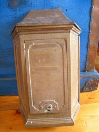 Vintage Antique Brass Mailbox Tudor Mailtainer 13 " X8.  5 " Tall,  Rustic,  Old Usa