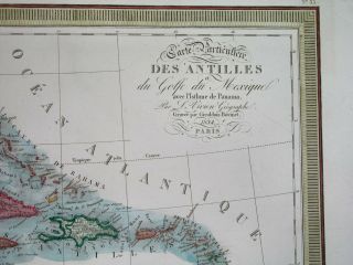 1835 RARE MAP TEXAS in MEXICO CENTRAL AMERICA CUBA FLORIDA ANTILLES 2
