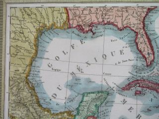1835 RARE MAP TEXAS in MEXICO CENTRAL AMERICA CUBA FLORIDA ANTILLES 3