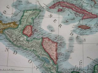 1835 RARE MAP TEXAS in MEXICO CENTRAL AMERICA CUBA FLORIDA ANTILLES 4