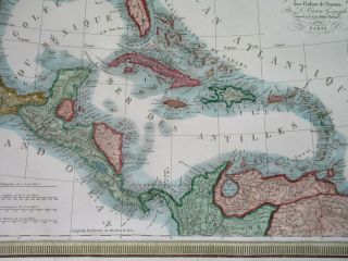 1835 RARE MAP TEXAS in MEXICO CENTRAL AMERICA CUBA FLORIDA ANTILLES 6