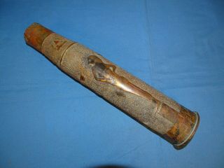 Wwi Trench Art Decorated Artillery Shell,  Romanesque 17 " Tall (280)
